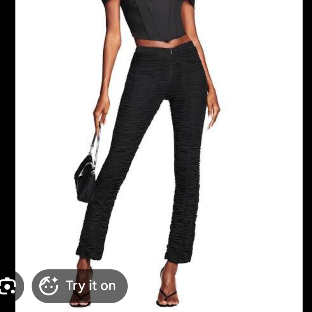 I.AM.GIA Black Ruched Pants